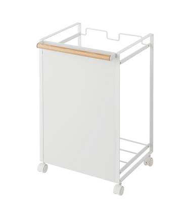 Rolling Trash Sorter - Steel + Wood