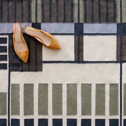 Amman Flatweave Area Rug - Olive