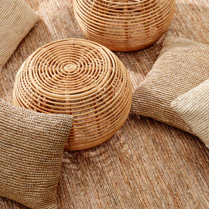 Java Rattan Ottomans