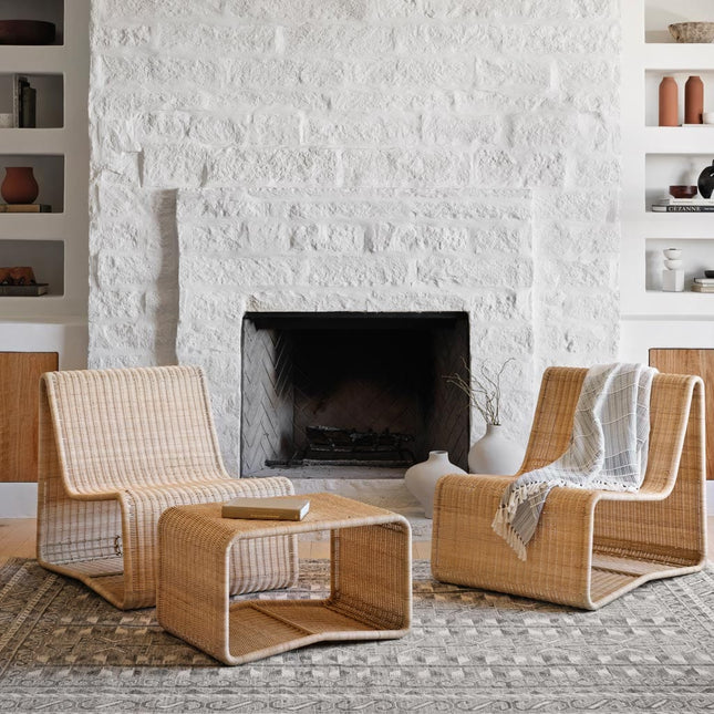 Liang Wicker Ottoman