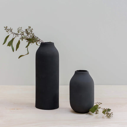 Black Engobe Vase - Short