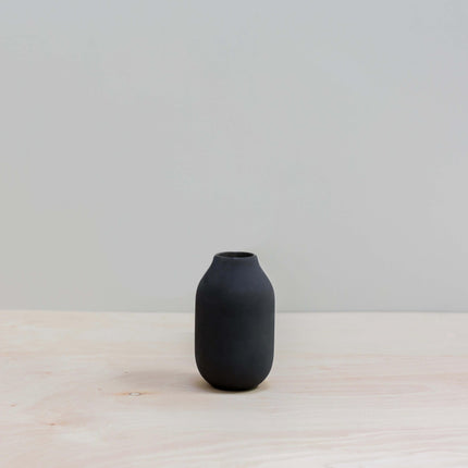 Black Engobe Vase - Short