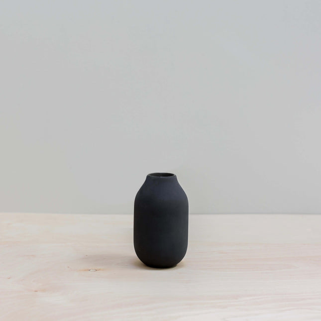 Black Engobe Vase - Short