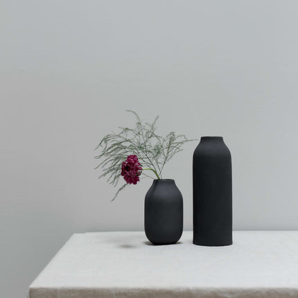 Black Engobe Vase - Short