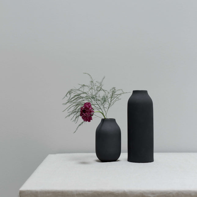 Black Engobe Vase - Short