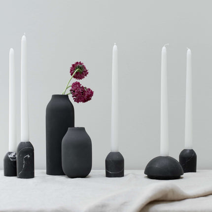 Black Engobe Vase - Short