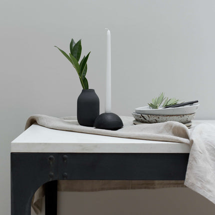 Black Engobe Vase - Short