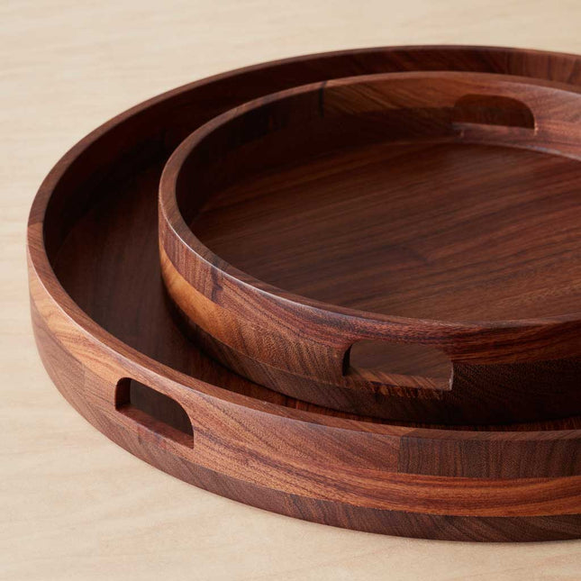 Tikal Round Wood Tray