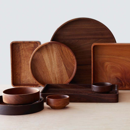 Tikal Round Wood Tray