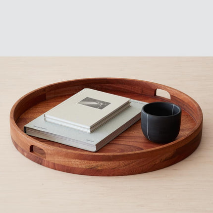 Tikal Round Wood Tray