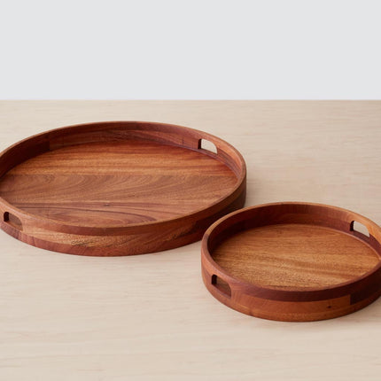 Tikal Round Wood Tray