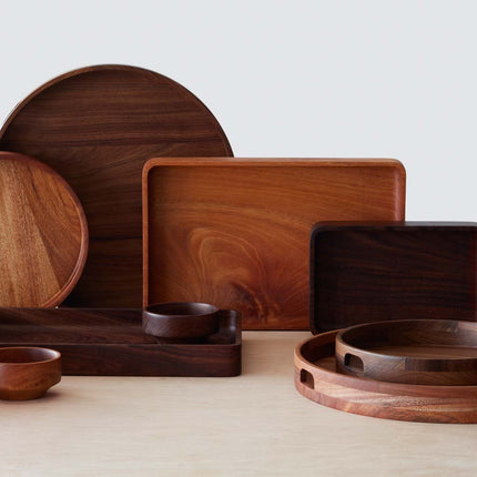 Tikal Round Wood Tray