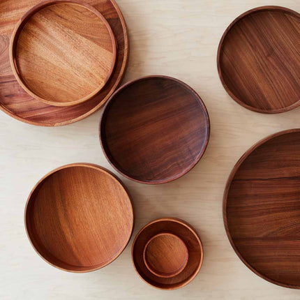 Tikal Round Wood Tray