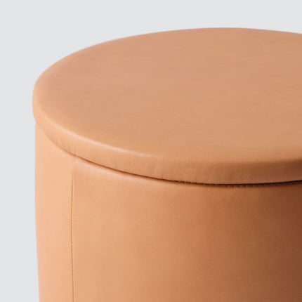 Torres Leather Storage Ottoman - Small