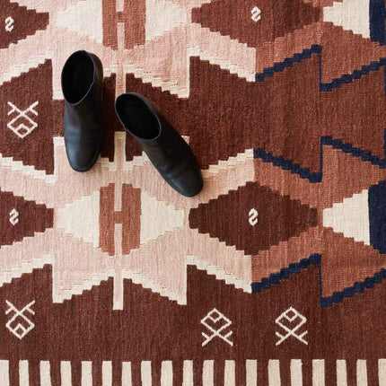 Yürek Hand-Knotted Kilim Area Rug