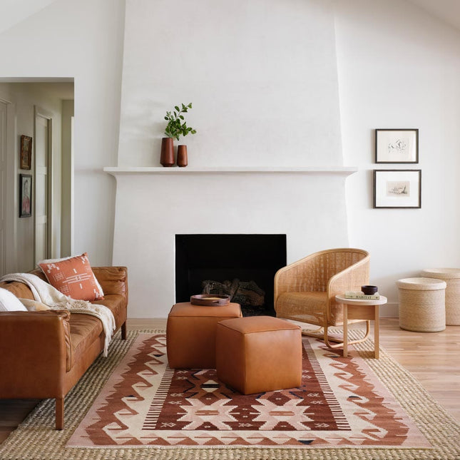 Yürek Hand-Knotted Kilim Area Rug