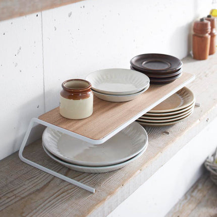Dish Riser - Large - Steel + Wood