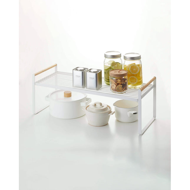 Countertop Wire Shelf - Steel + Wood