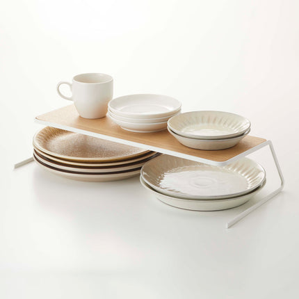 Dish Riser - Large - Steel + Wood