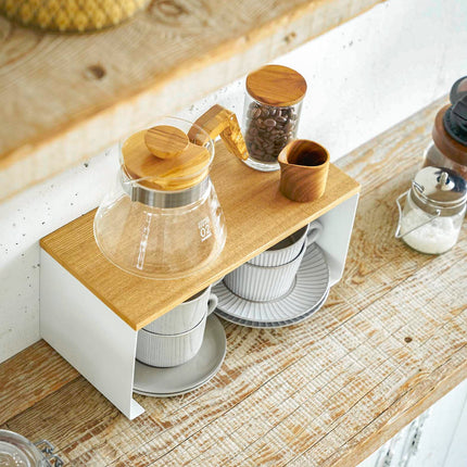 Stackable Countertop Shelf - Steel + Wood