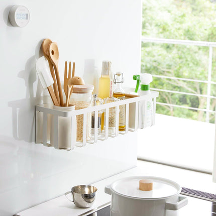 Magnetic Storage Basket - Steel + Wood