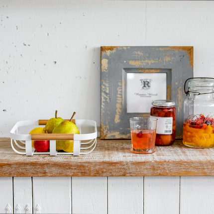 Fruit Bowl - Steel + Wood