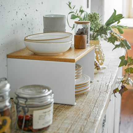 Stackable Countertop Shelf - Steel + Wood