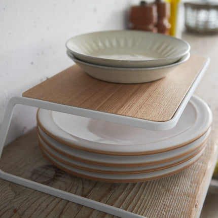 Dish Riser - Small - Steel + Wood