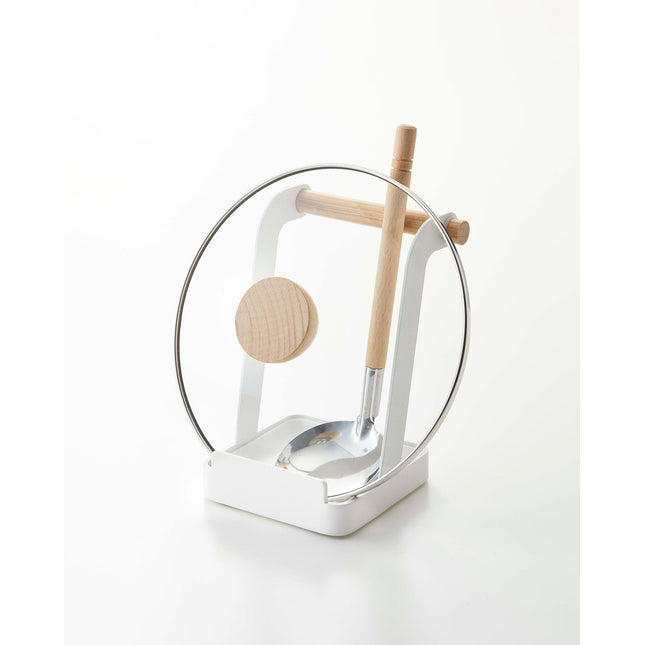 Lid & Ladle Stand - Steel + Wood