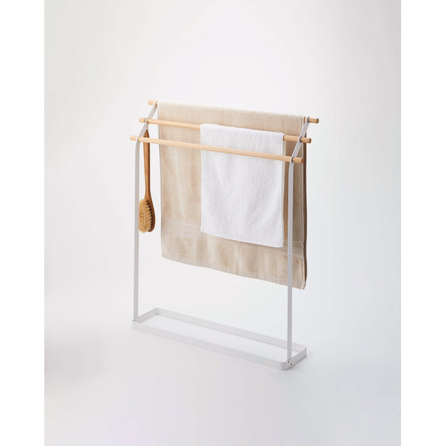 Bath Towel Rack (32" H)  - Steel + Wood
