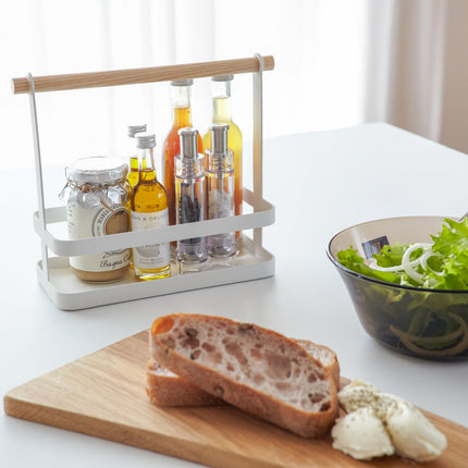 Tabletop Storage Caddy - Steel + Wood