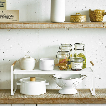 Countertop Wire Shelf - Steel + Wood