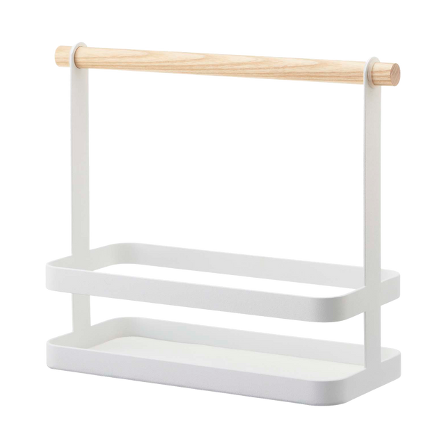 Tabletop Storage Caddy - Steel + Wood