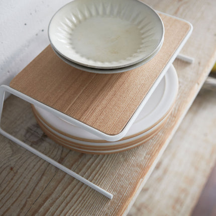 Dish Riser - Small - Steel + Wood