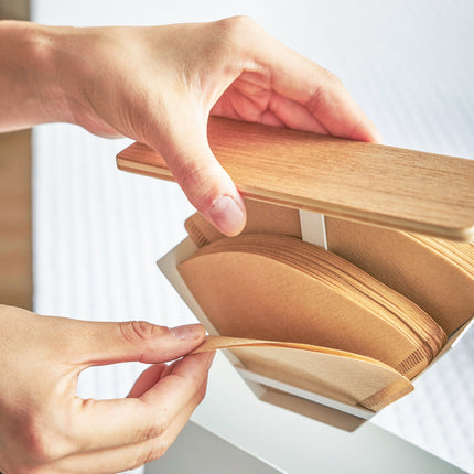 Coffee Filter Case - Size 01 + 02 - Steel + Wood