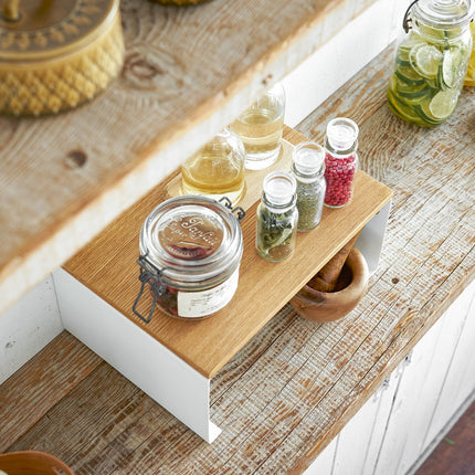 Stackable Countertop Shelf - Steel + Wood