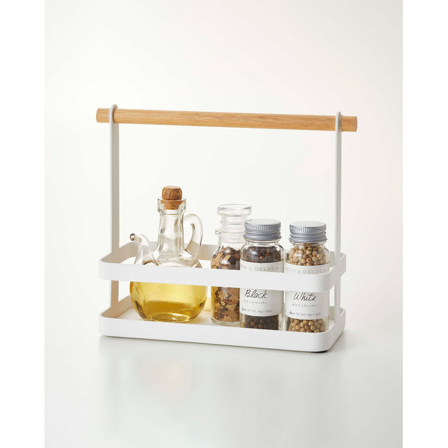Tabletop Storage Caddy - Steel + Wood