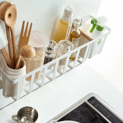 Magnetic Storage Basket - Steel + Wood