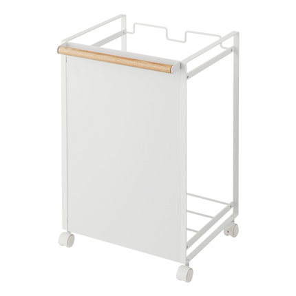 Rolling Trash Sorter - Steel + Wood