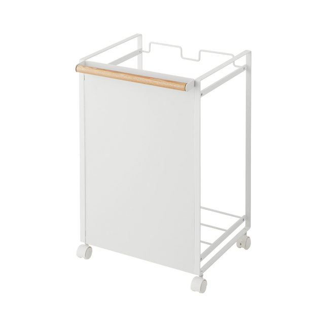 Rolling Trash Sorter - Steel + Wood