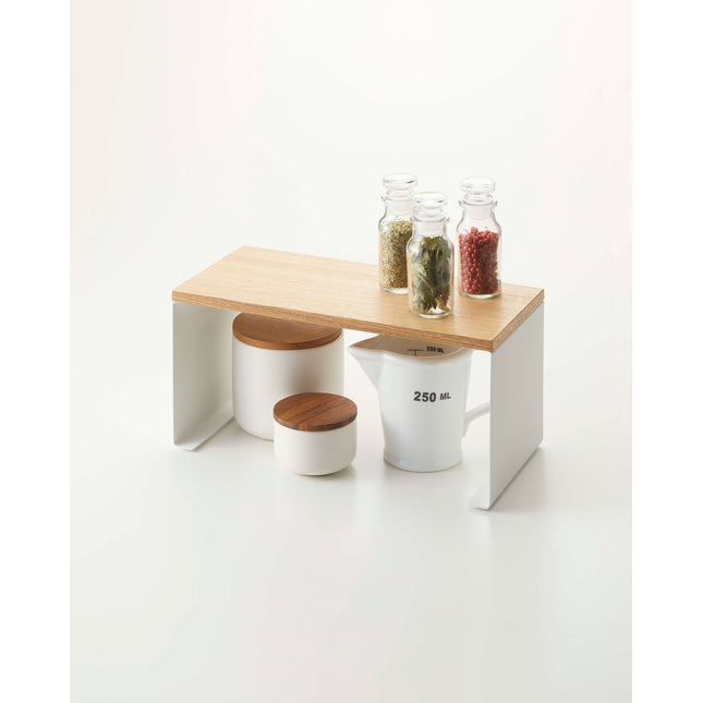 Stackable Countertop Shelf - Steel + Wood