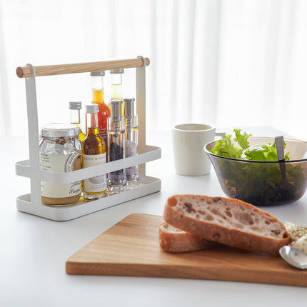Tabletop Storage Caddy - Steel + Wood