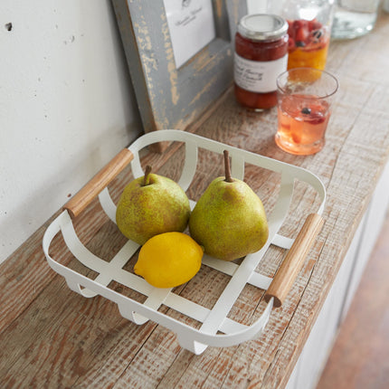 Fruit Bowl - Steel + Wood