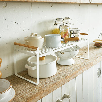 Countertop Wire Shelf - Steel + Wood