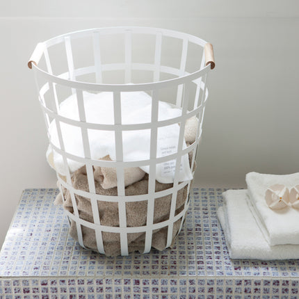 Wire Basket (18" H)  - Steel + Wood