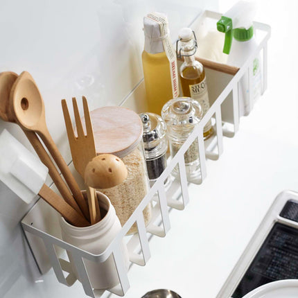 Magnetic Storage Basket - Steel + Wood