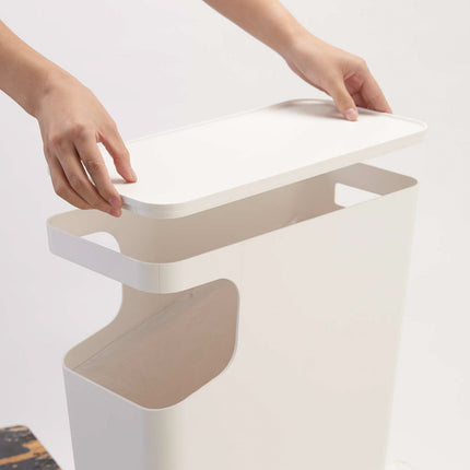 Side Table Trash Can