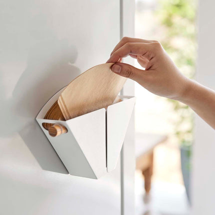 Magnetic Coffee Filter Case - Size 04 - Steel + Wood