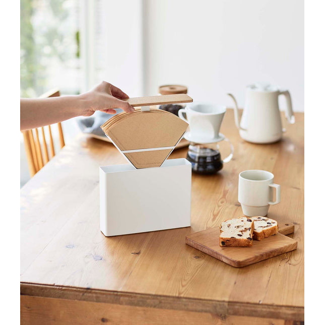 Coffee Filter Case - Size 04 - Steel + Wood