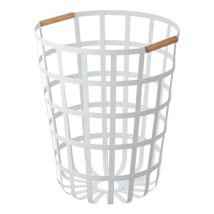 Wire Basket (18" H)  - Steel + Wood